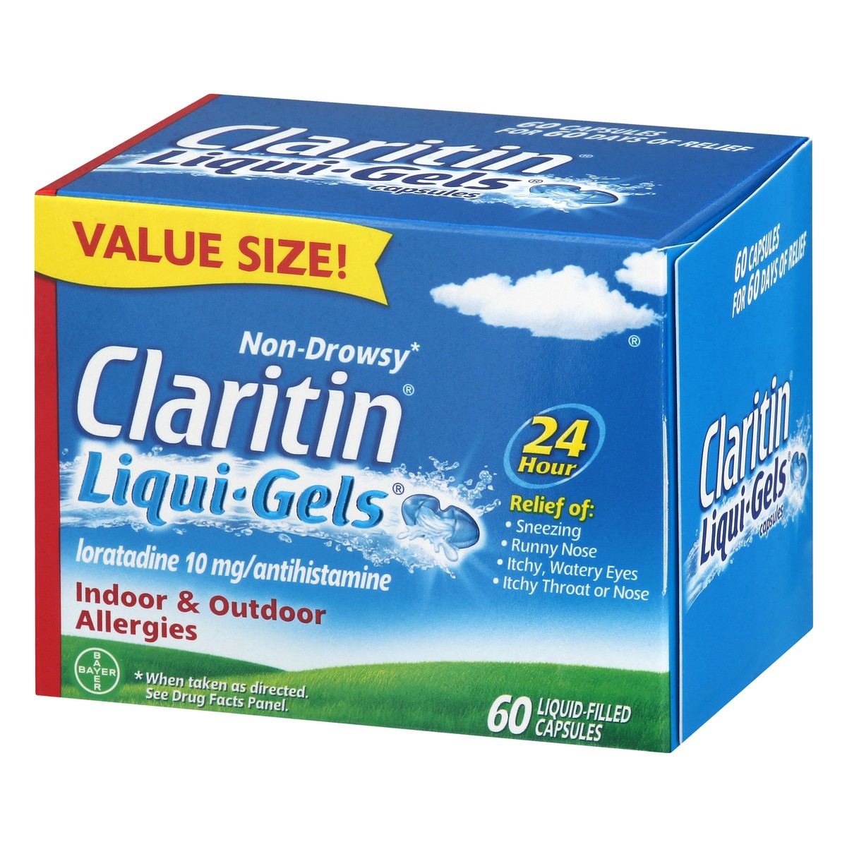 slide 2 of 11, Claritin Liqui-Gels Indoor & Outdoor Allergies Non-Drowsy, 60 ct