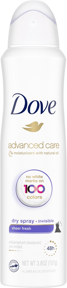 slide 3 of 5, Dove Advanced Care Invisible Dry Spray Antiperspirant Deodorant Sheer Fresh, 3.8 oz