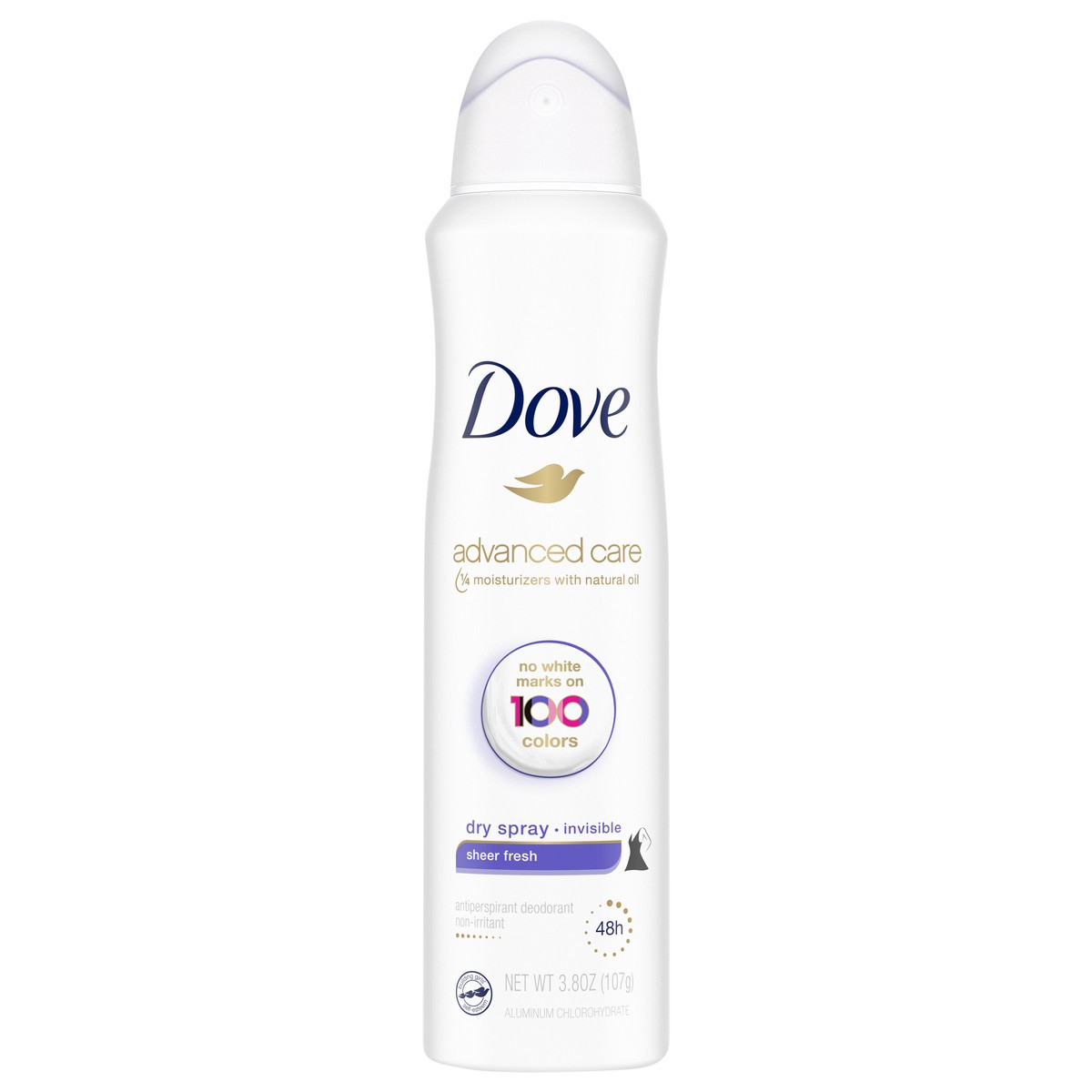 slide 1 of 5, Dove Advanced Care Invisible Dry Spray Antiperspirant Deodorant Sheer Fresh, 3.8 oz