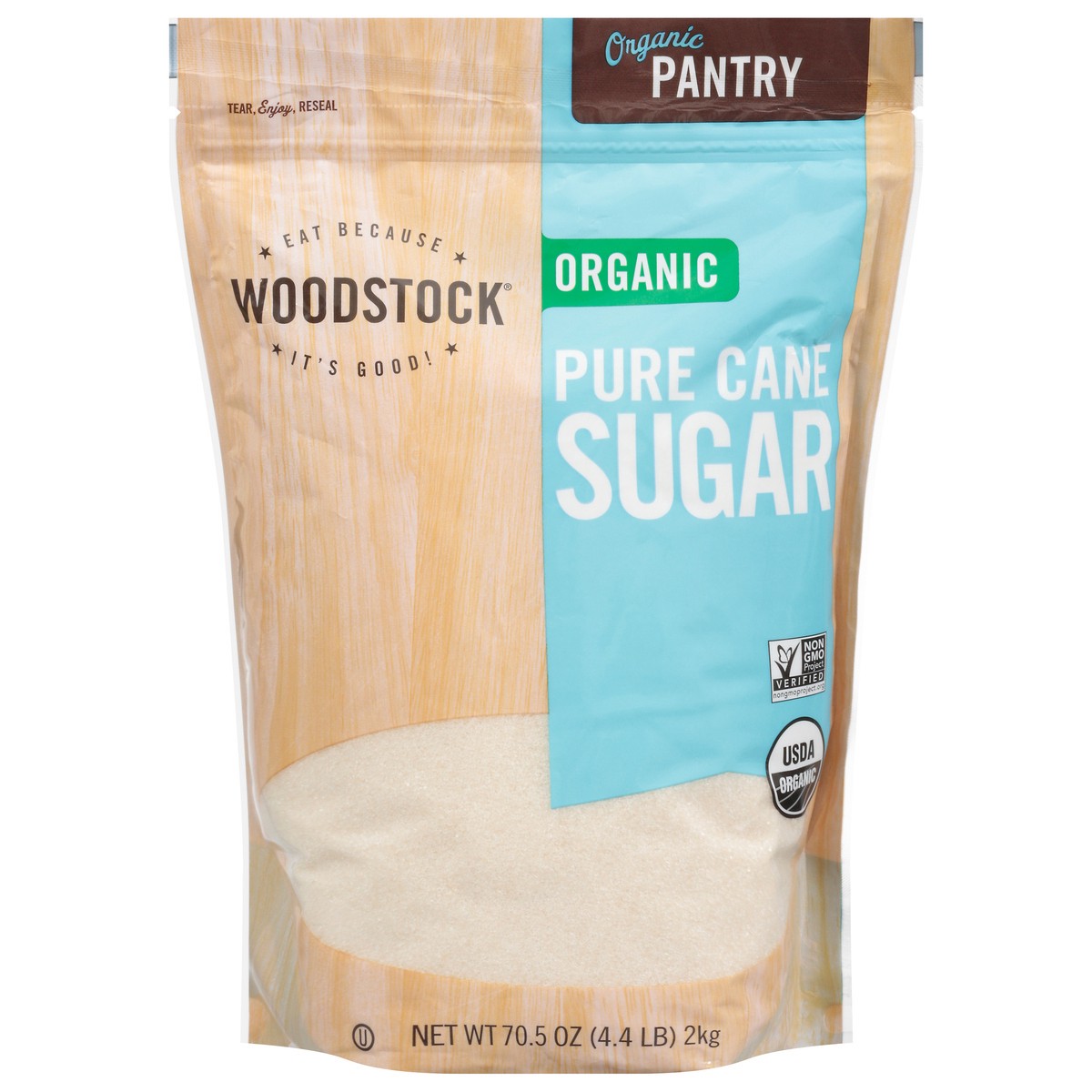 slide 1 of 13, Woodstock Organic Pure Cane Sugar 70.5 oz, 70.50 oz