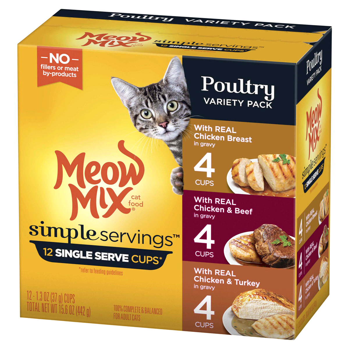 slide 1 of 1, Meow Mix Poultry Variety Mix Cat Food, 12 ct