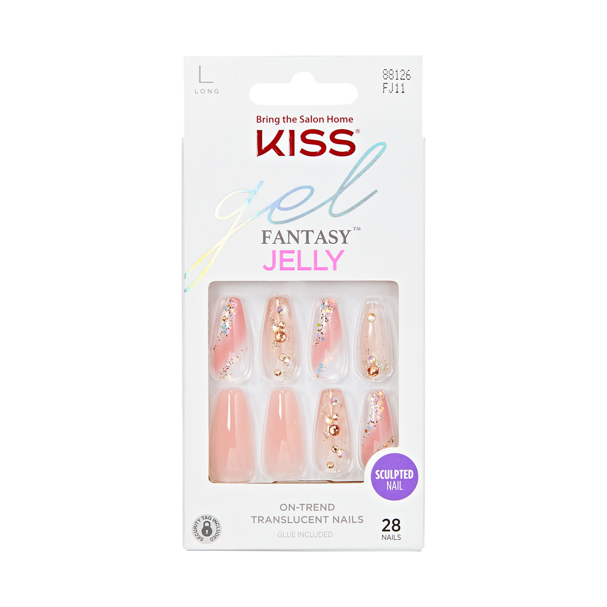 slide 1 of 9, KISS Jelly Fantasy Nails Jelly Cat, 28 ct