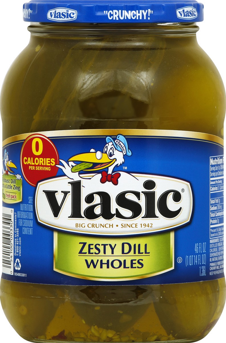 slide 2 of 2, Vlasic Zesty Dill Pickle Wholes, 