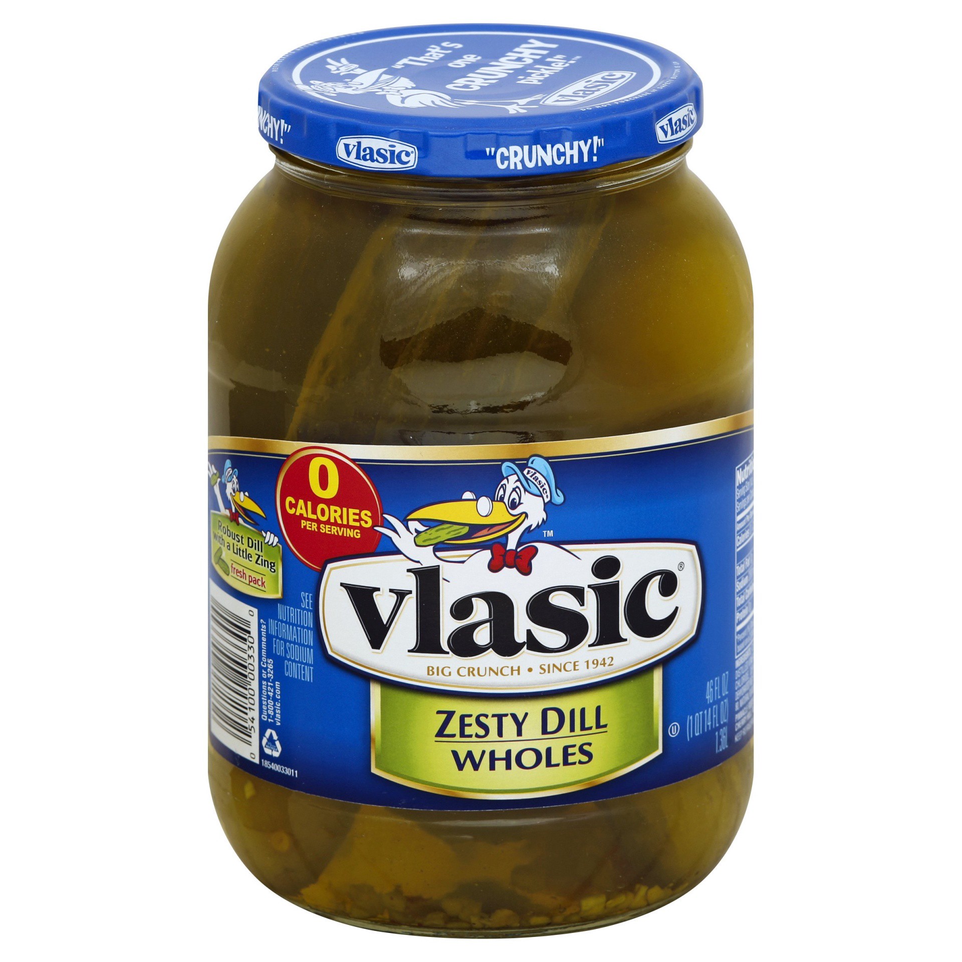 slide 1 of 2, Vlasic Zesty Dill Pickle Wholes, 