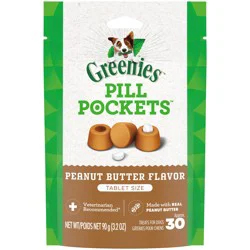 Greenies Pill Pockets Peanut Butter Flavor Small Size for Tablets Treats for Dogs 30 Each