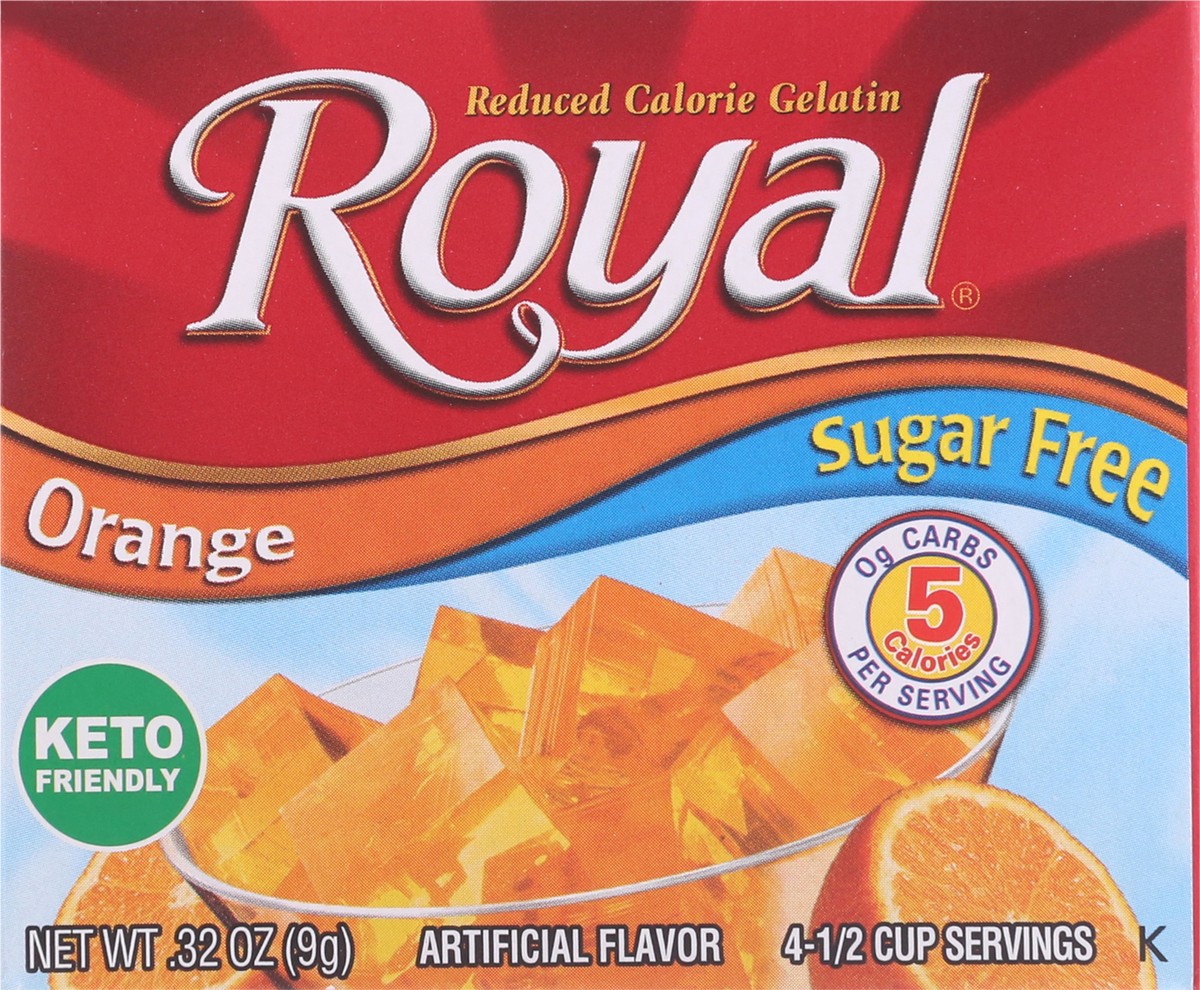 slide 2 of 13, Royal Sugar Free Orange Gelatin 0.32 oz, 0.32 oz