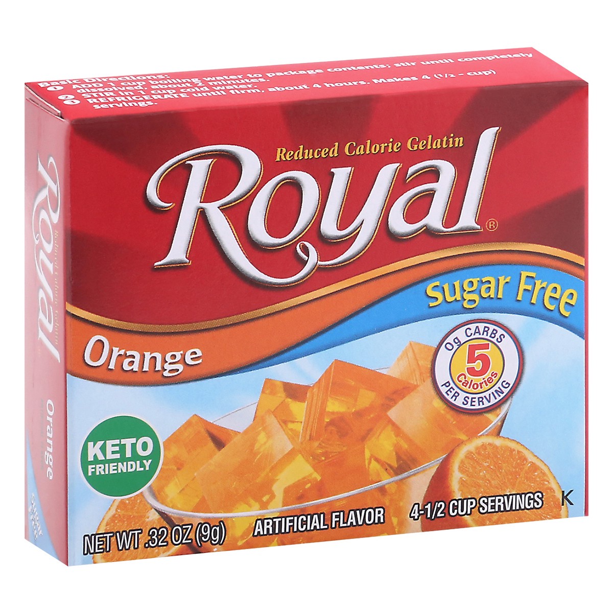 slide 4 of 13, Royal Sugar Free Orange Gelatin 0.32 oz, 0.32 oz