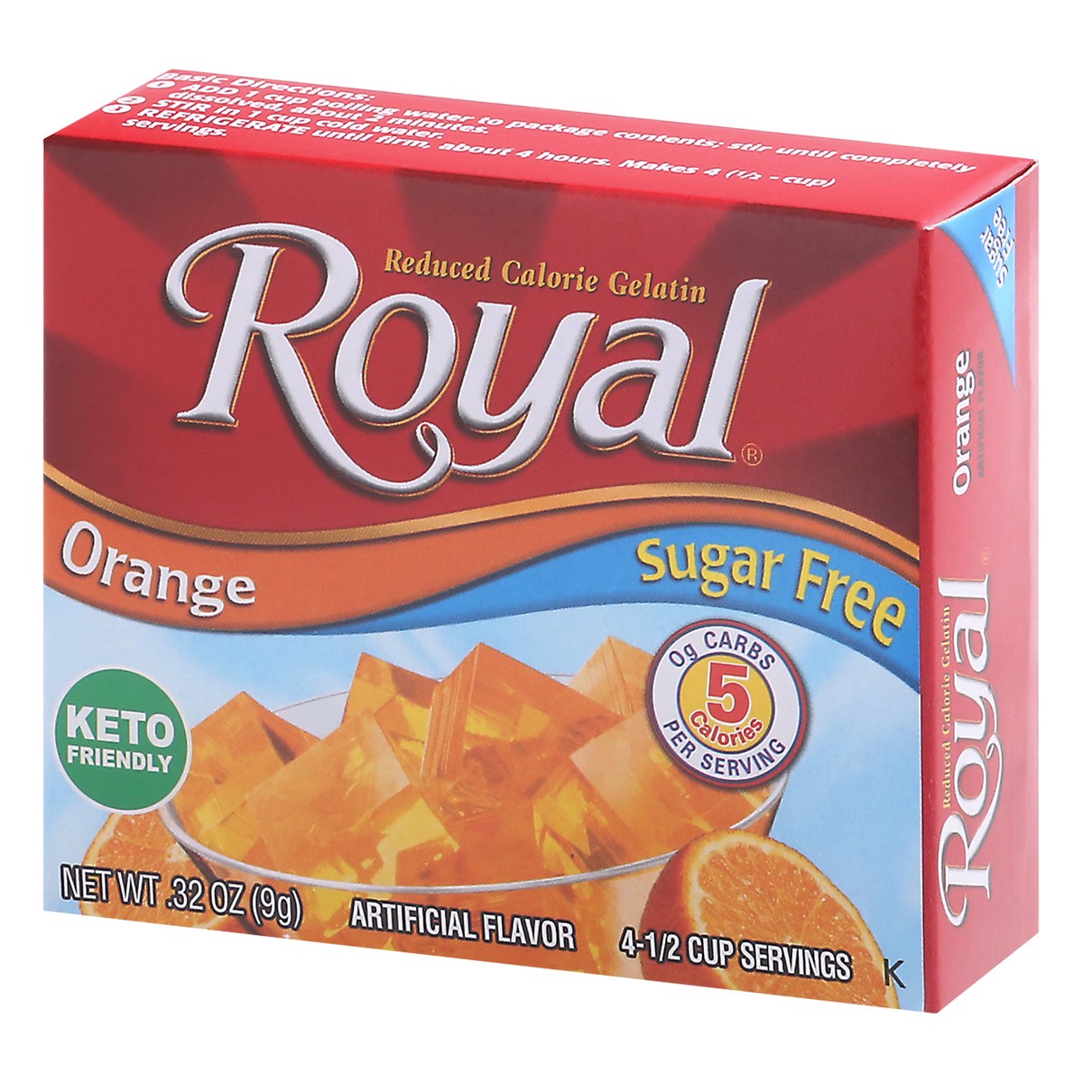 slide 7 of 13, Royal Sugar Free Orange Gelatin 0.32 oz, 0.32 oz