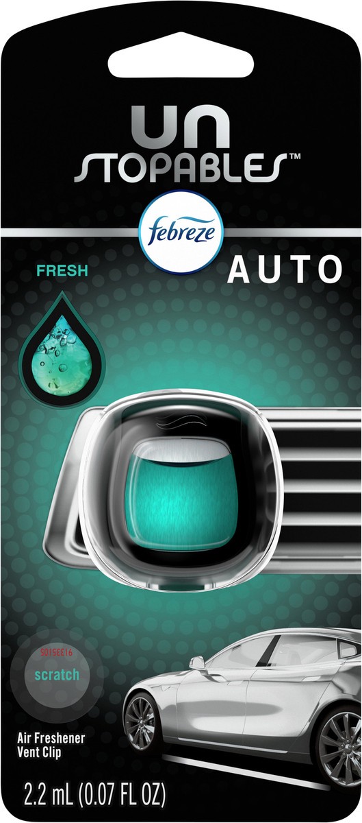 slide 2 of 5, Downy Unstopables Unstopables Febreze Auto Vent Clip Fresh Air Freshener 2.2 ml, 2.20 ml