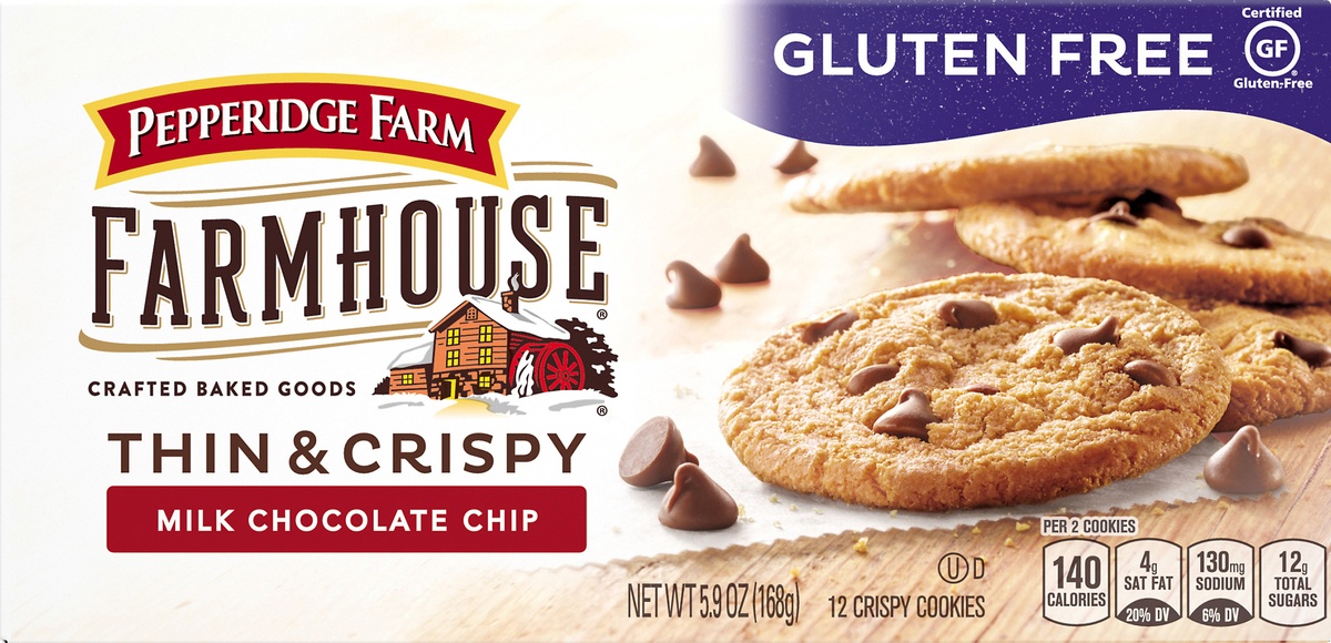 Pepperidge Farm Farmhouse Thin & Crispy Milk Chocolate Chip Cookies 5.9