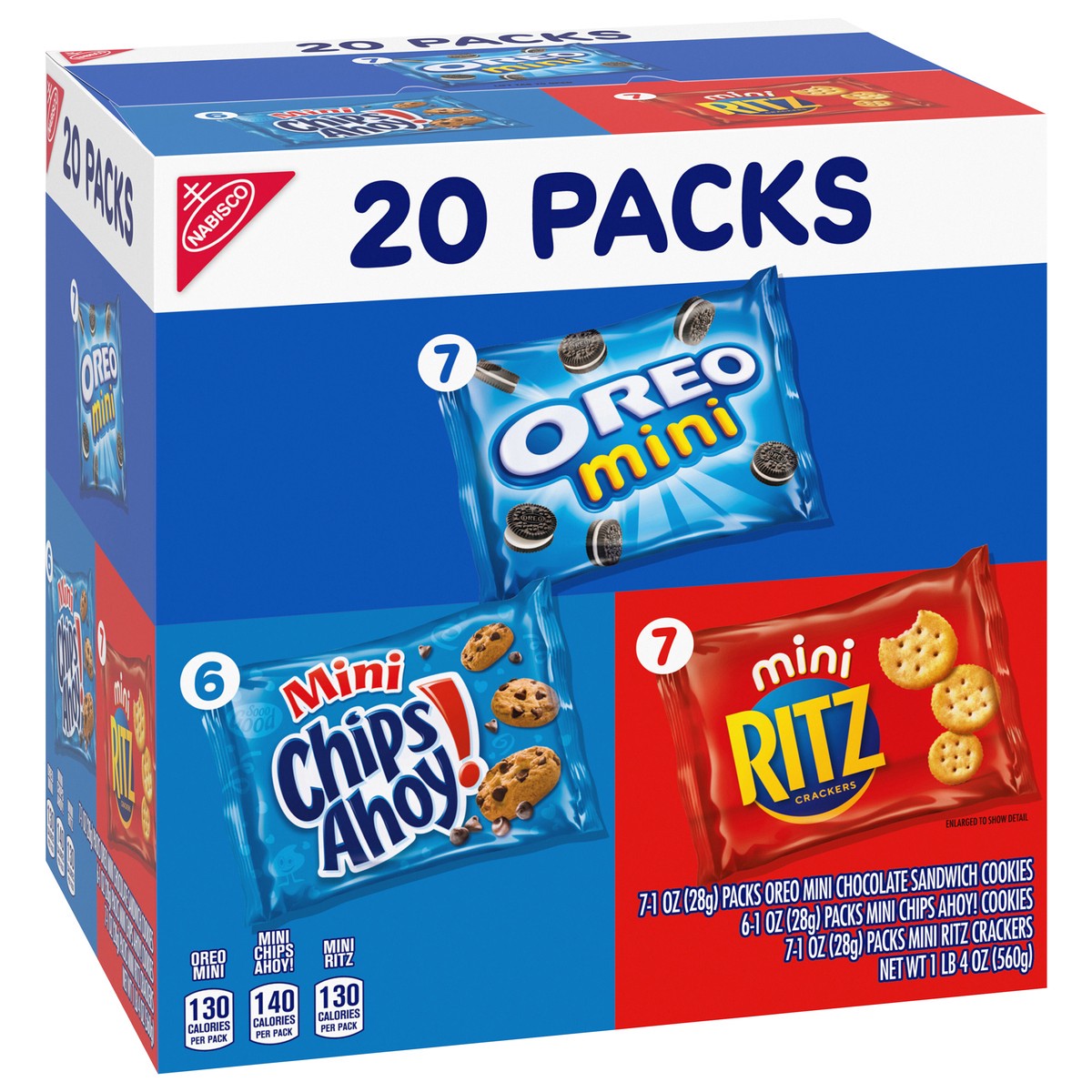 slide 2 of 9, Nabisco Sweet & Savory Mix Variety Pack Oreo Chips Ahoy! & Ritz Snack Packs, 20 oz