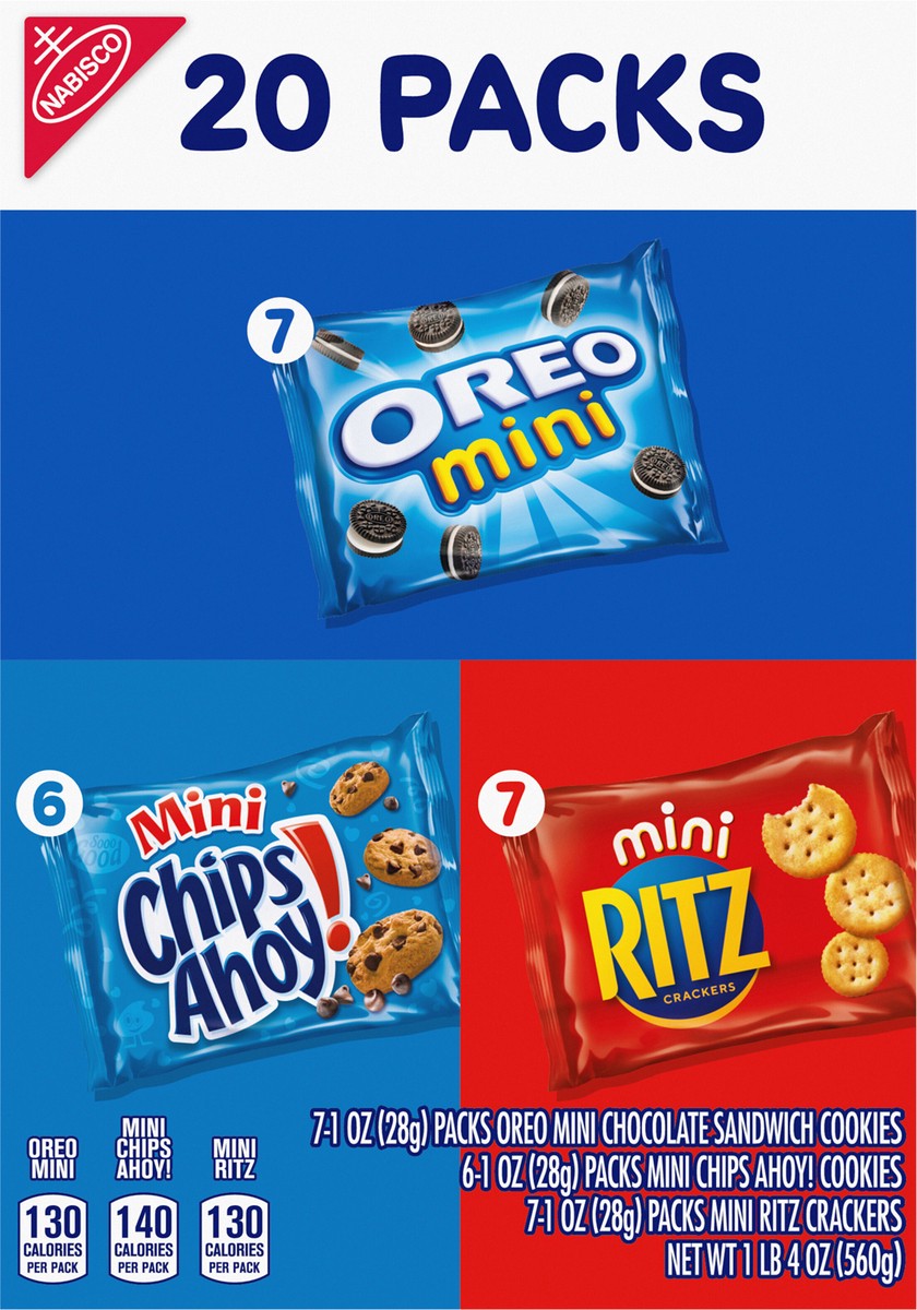 slide 7 of 9, Nabisco Sweet & Savory Mix Variety Pack Oreo Chips Ahoy! & Ritz Snack Packs, 20 oz