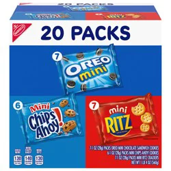 Nabisco Sweet & Savory Mix Variety Pack Oreo Chips Ahoy! & Ritz Snack Packs