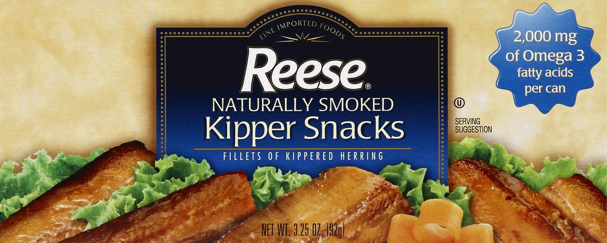 slide 3 of 4, Reese Smoked Kippered Snacks, 3.25 oz