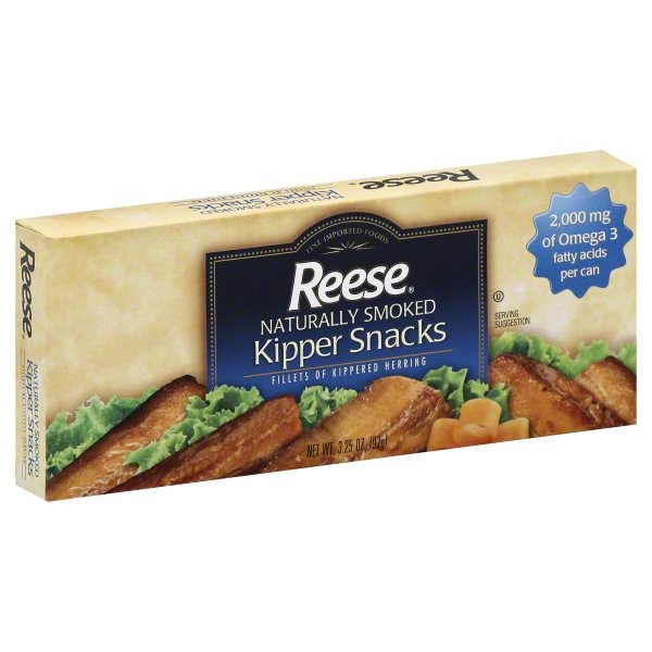 slide 1 of 4, Reese Smoked Kippered Snacks, 3.25 oz