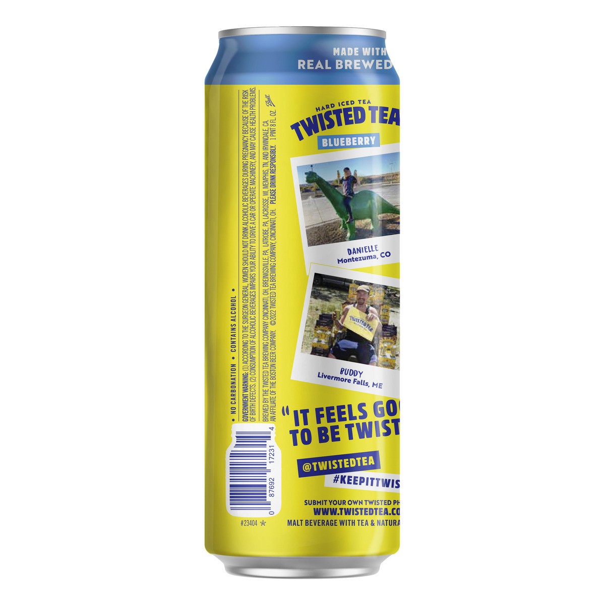 slide 7 of 8, Twisted Tea Hard Iced Tea, Blueberry, 24 fl oz