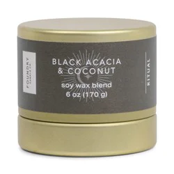 Foundry Candle Co. Black Acacia & Coconut Scented Soy Candle