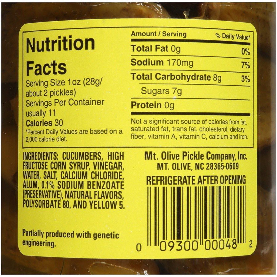 slide 6 of 6, Mt. Olive Sweet Gherkin Pickles, 16 fl oz Jar, 16 fl oz