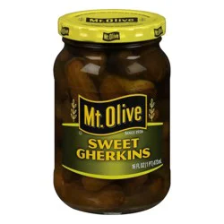 Mt. Olive Sweet Gherkin Pickles, 16 fl oz Jar