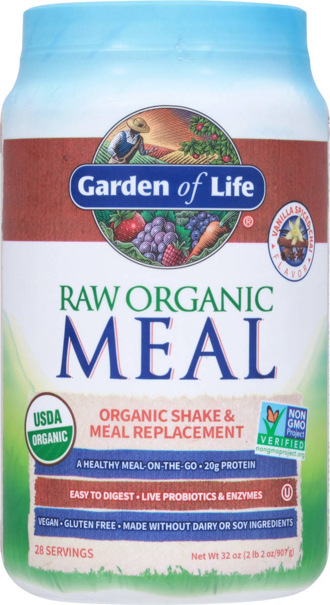 slide 6 of 9, Garden of Life Raw Meal Vanilla Chai 2.5Lb, 32.1 oz