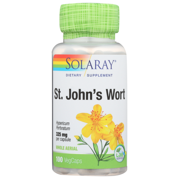 slide 1 of 1, Solaray True Herbs St. Johns Wort, 100 ct