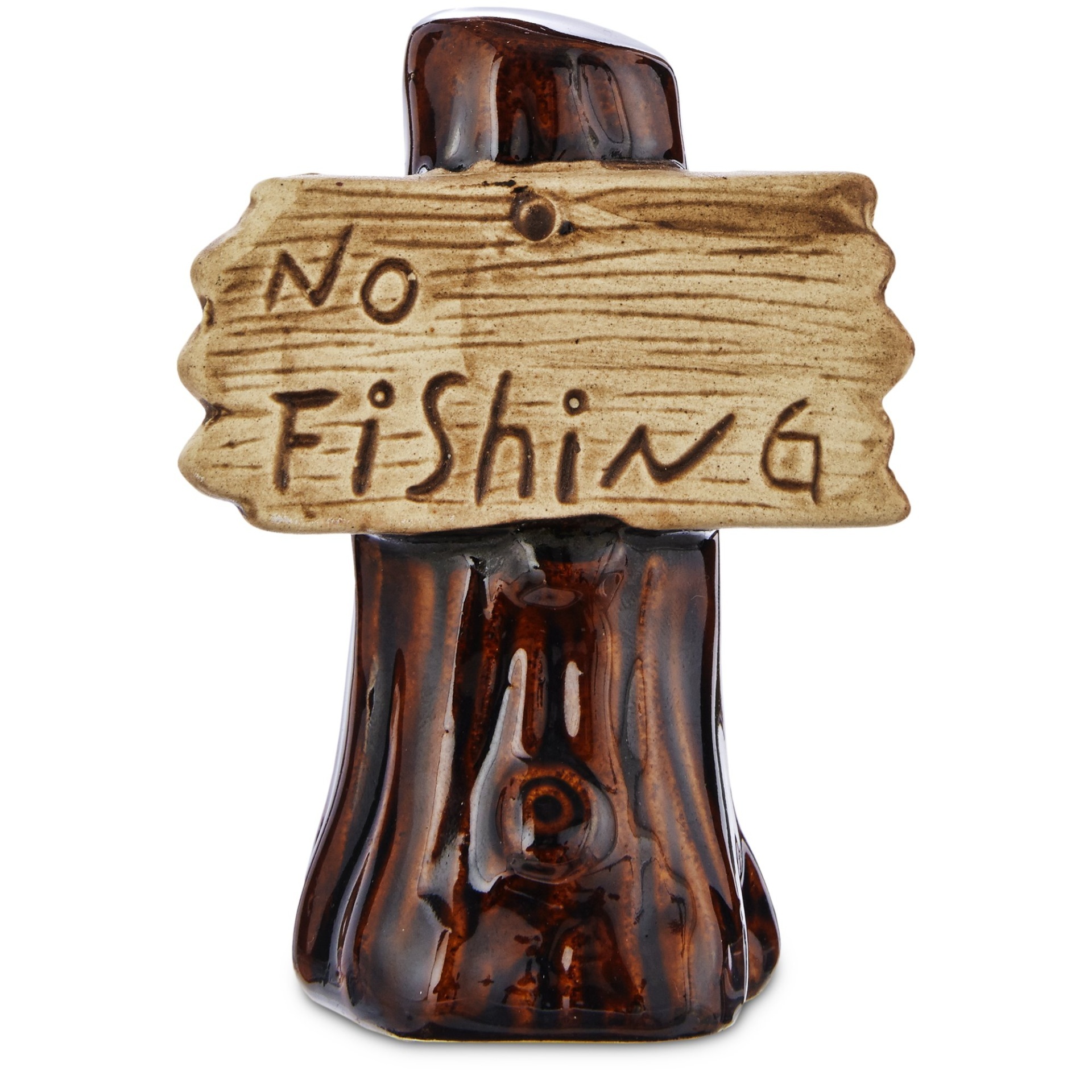 slide 1 of 1, Imagitarium No Fishing Sign Aquatic Decor, SM