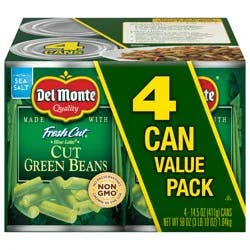 Del Monte Blue Lake Cut Green Beans, 14.5 oz Can (Pack of 4)