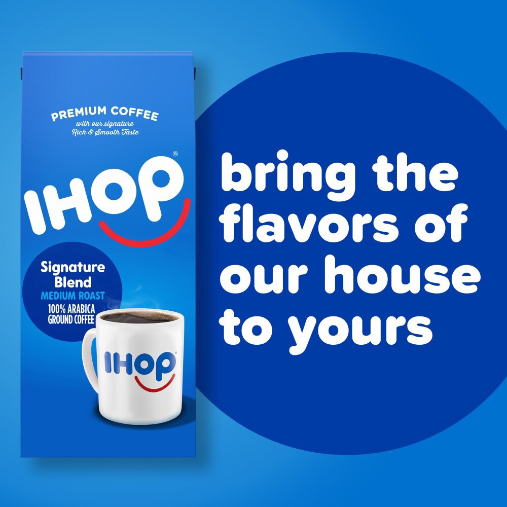 slide 3 of 6, IHOP Medium Roast Signature Blend Ground Coffee, 12 oz Bag, 12 oz