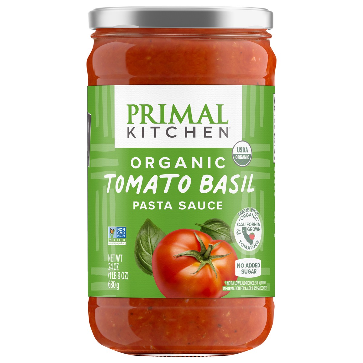 slide 1 of 9, Primal Kitchen Organic Tomato Basil Marinara Sauce 24 oz, 24 oz