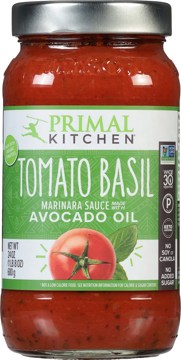 slide 6 of 9, Primal Kitchen Tomato Basil Marinara Sauce 24 oz, 24 oz