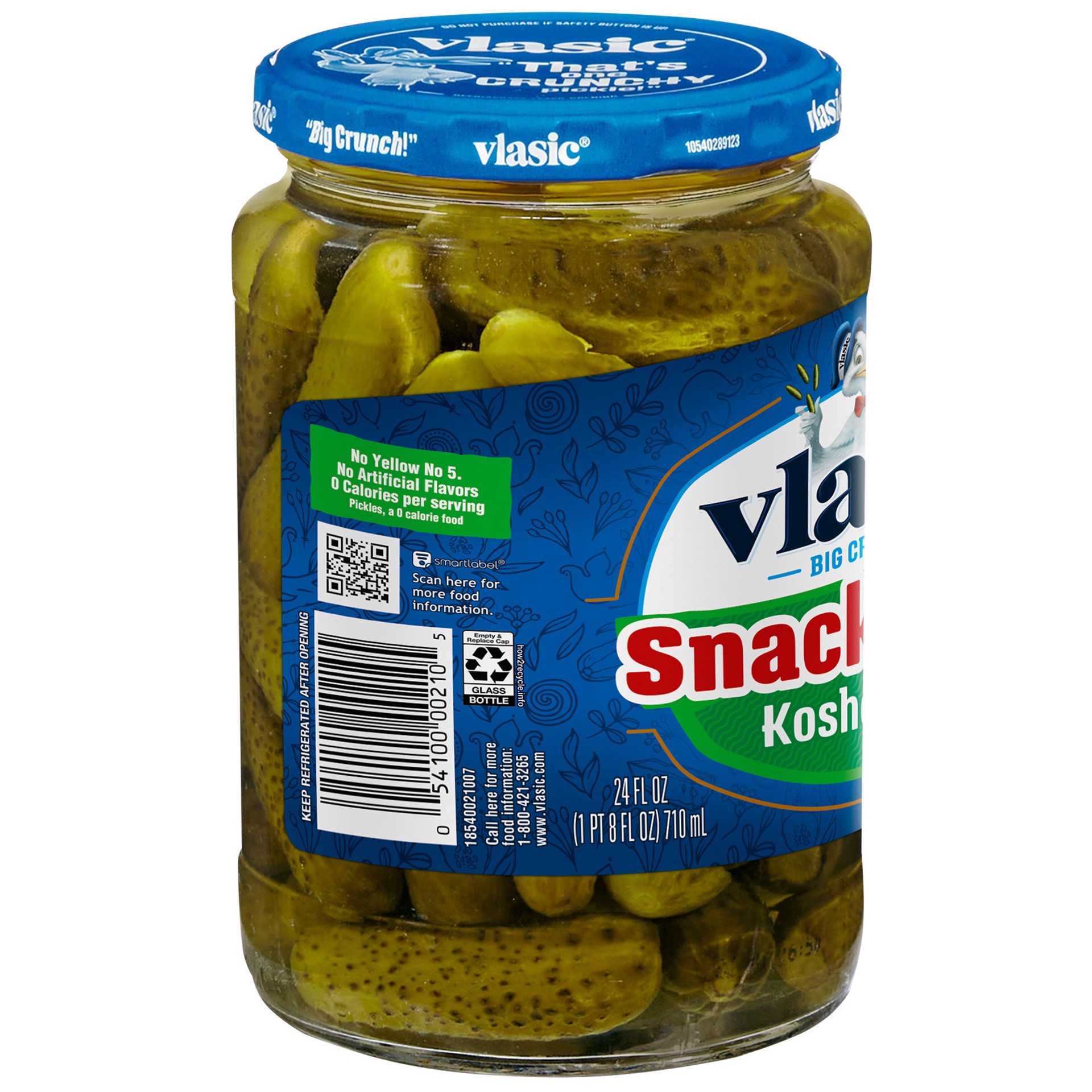 slide 3 of 5, Vlasic Snack'mms Kosher Dill Pickles 24 fl oz, 24 fl oz