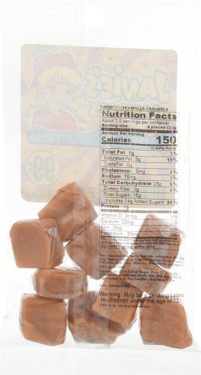 slide 6 of 13, Janie's Candies Vanilla Caramels 3 oz, 3 ct