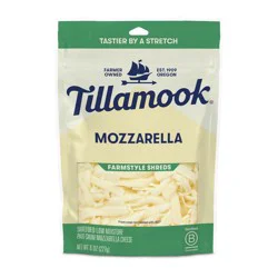 Tillamook Farmstyle Shreds Mozzarella Cheese 8 oz