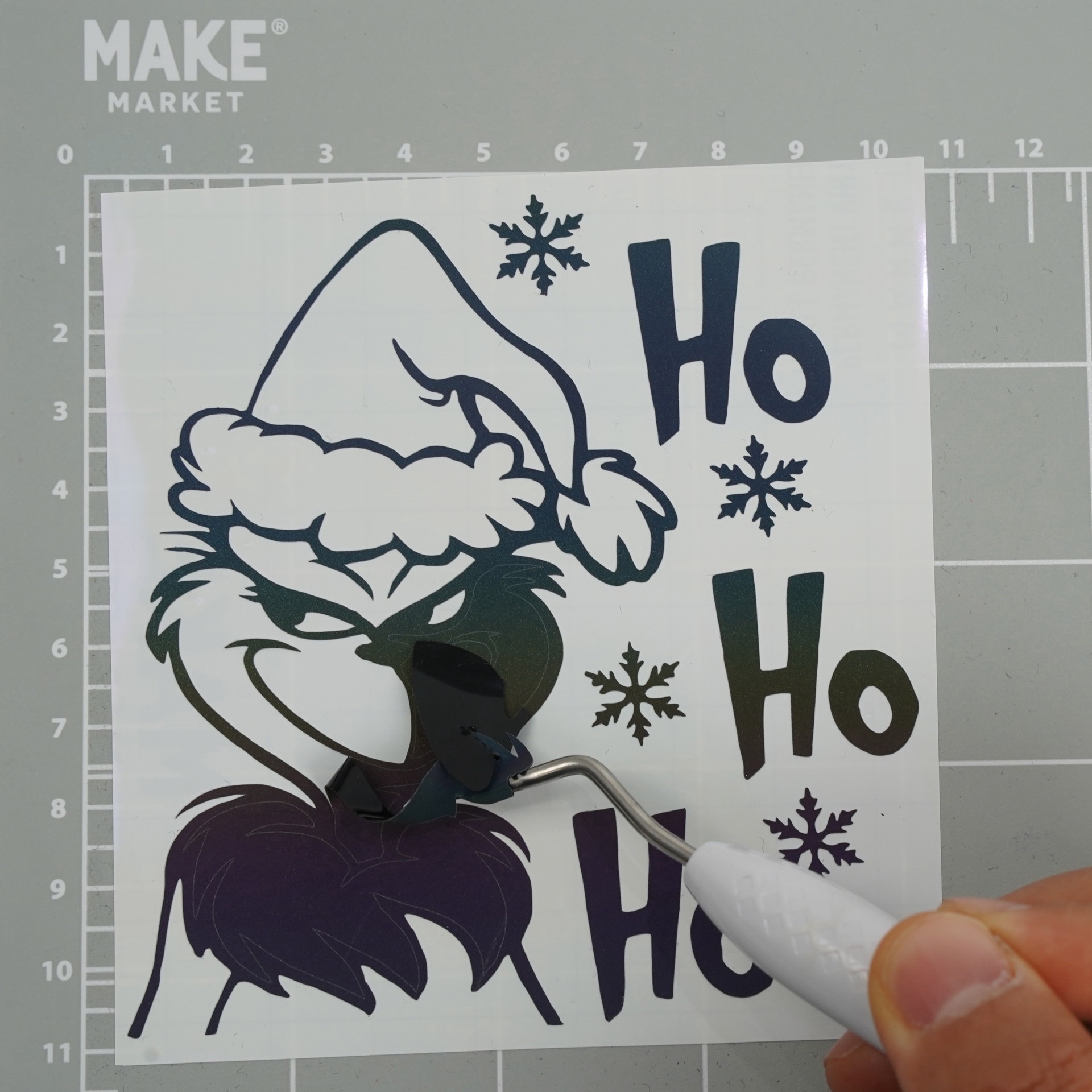 slide 3 of 5, Reflective Oil Slick Permanent Vinyl By Make Market, 12 in x 24 in