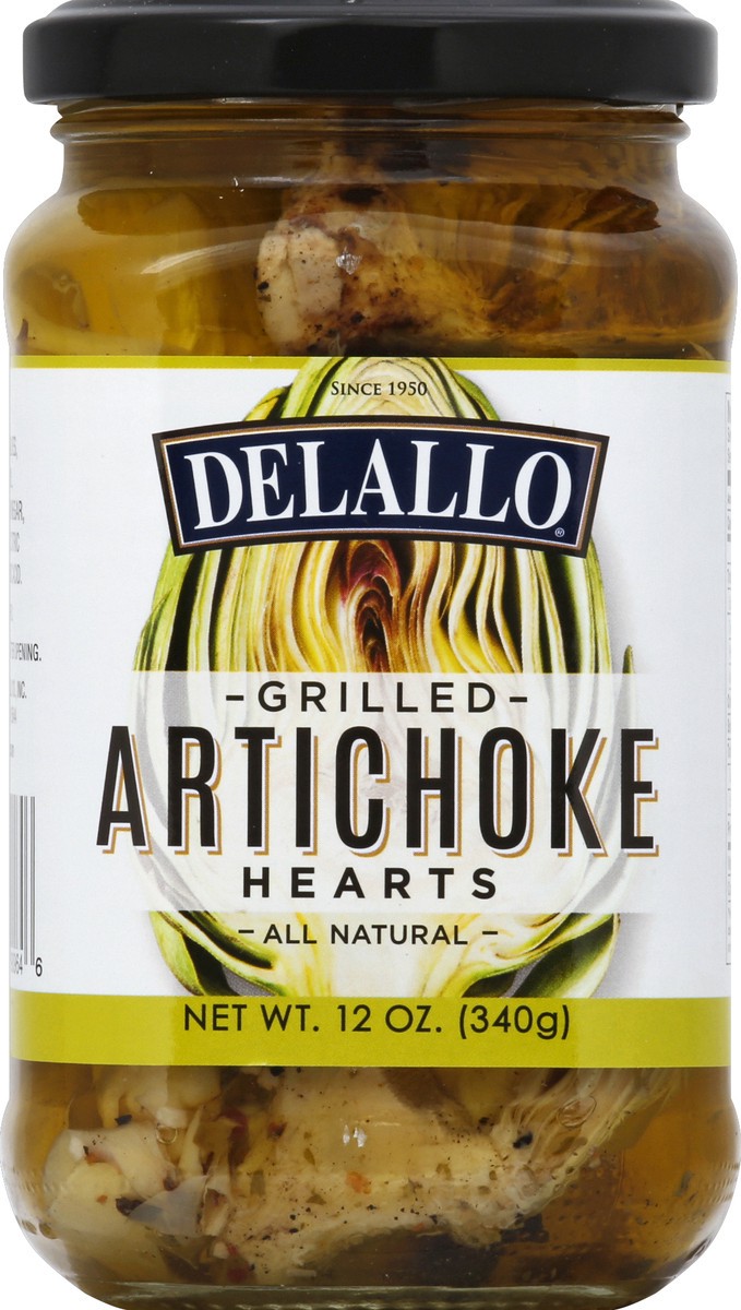 slide 1 of 4, DeLallo Grilled Artichokes Halves, 12 oz