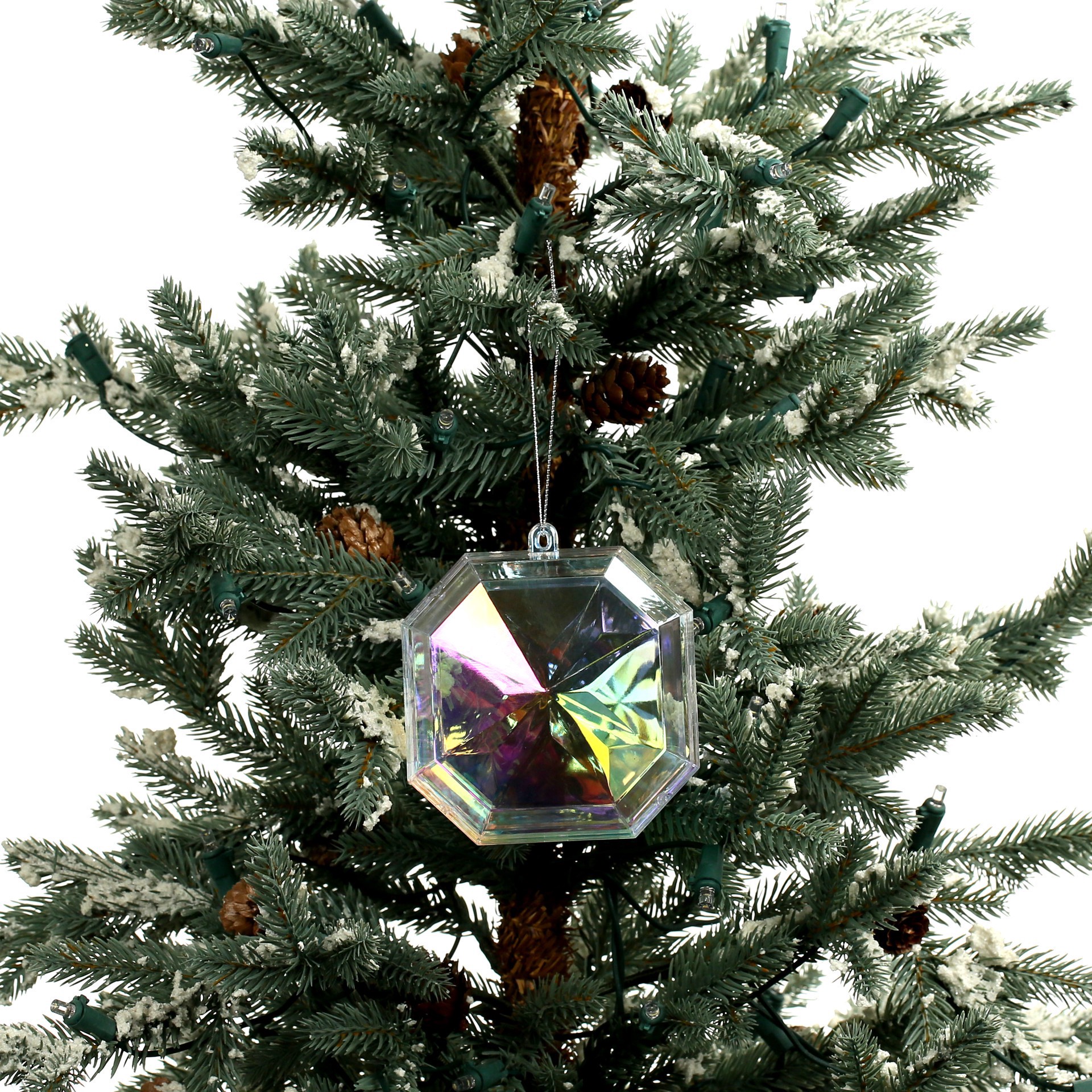 slide 4 of 4, 4.25" Diy Iridescent Plastic Ornaments, 3ct. By Make Market, 3 ct