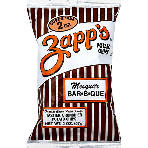 slide 2 of 2, Zapp's Mesquite BBQ Potato Chip, 2 oz