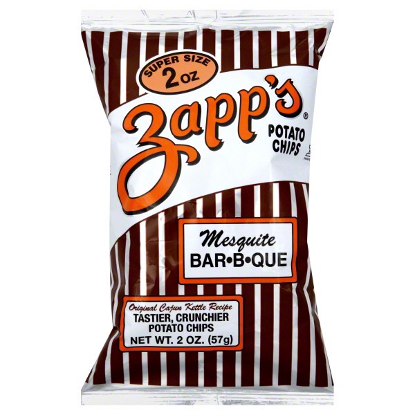 slide 1 of 2, Zapp's Mesquite BBQ Potato Chip, 2 oz