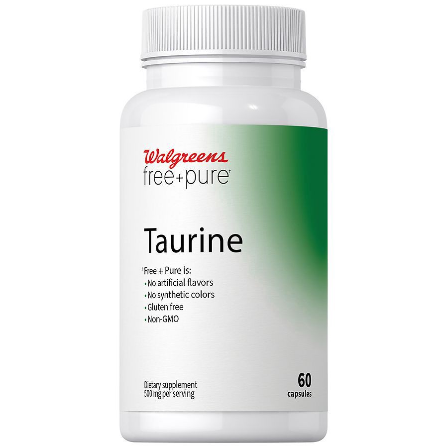 slide 1 of 4, Walgreens Free & Pure Taurine Capsules, 60 ct