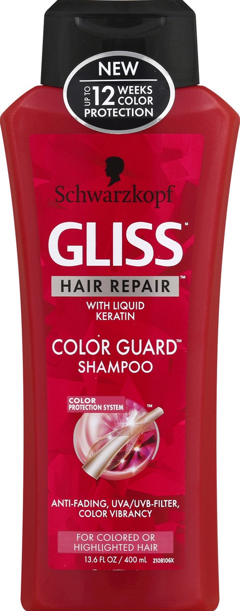 slide 5 of 6, Schwarzkopf Gliss Hair Repair Color Guard Shampoo For Colored or Highlighted Hair, 13.6 fl oz