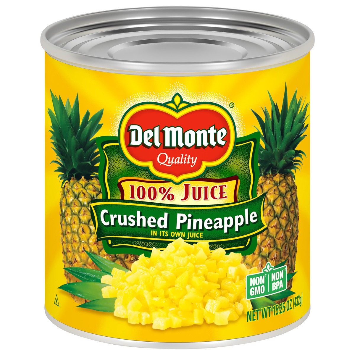 slide 1 of 10, Del Monte 100% Juice Crushed Pineapple 15.25 oz, 15.25 oz