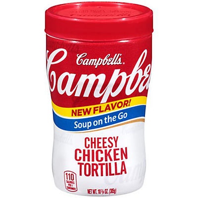 slide 1 of 1, Campbell's Soup on the Go Cheesy Chicken Tortilla, 10.9 oz