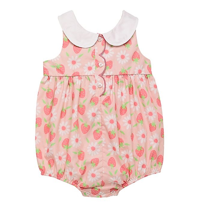 slide 1 of 1, Baby Starters Romper NB Strawberriesw/Scallop, 1 ct