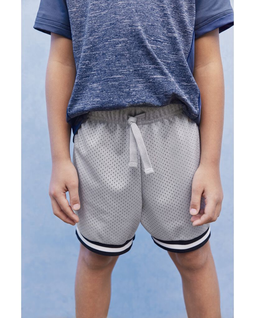 slide 2 of 3, Oshkosh Kid Sporty Mesh Fan Favorite Shorts Grey 6, 1 ct