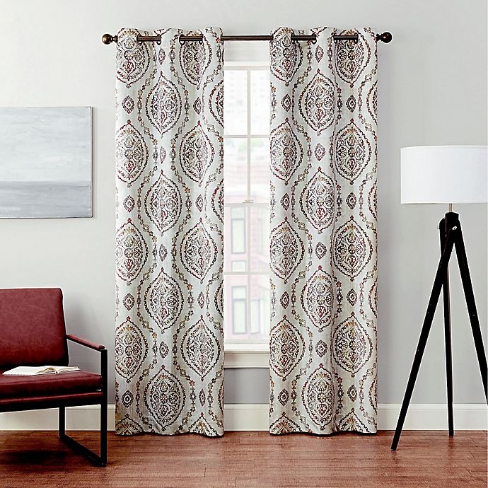 slide 1 of 4, Brookstone Velvet Serra 84-Inch 100% Blackout Window Curtain Panels - Terracotta, 2 ct