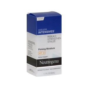 slide 1 of 1, Neutrogena Ageless Intensives Firming Moisture Spf20, 1.7 oz