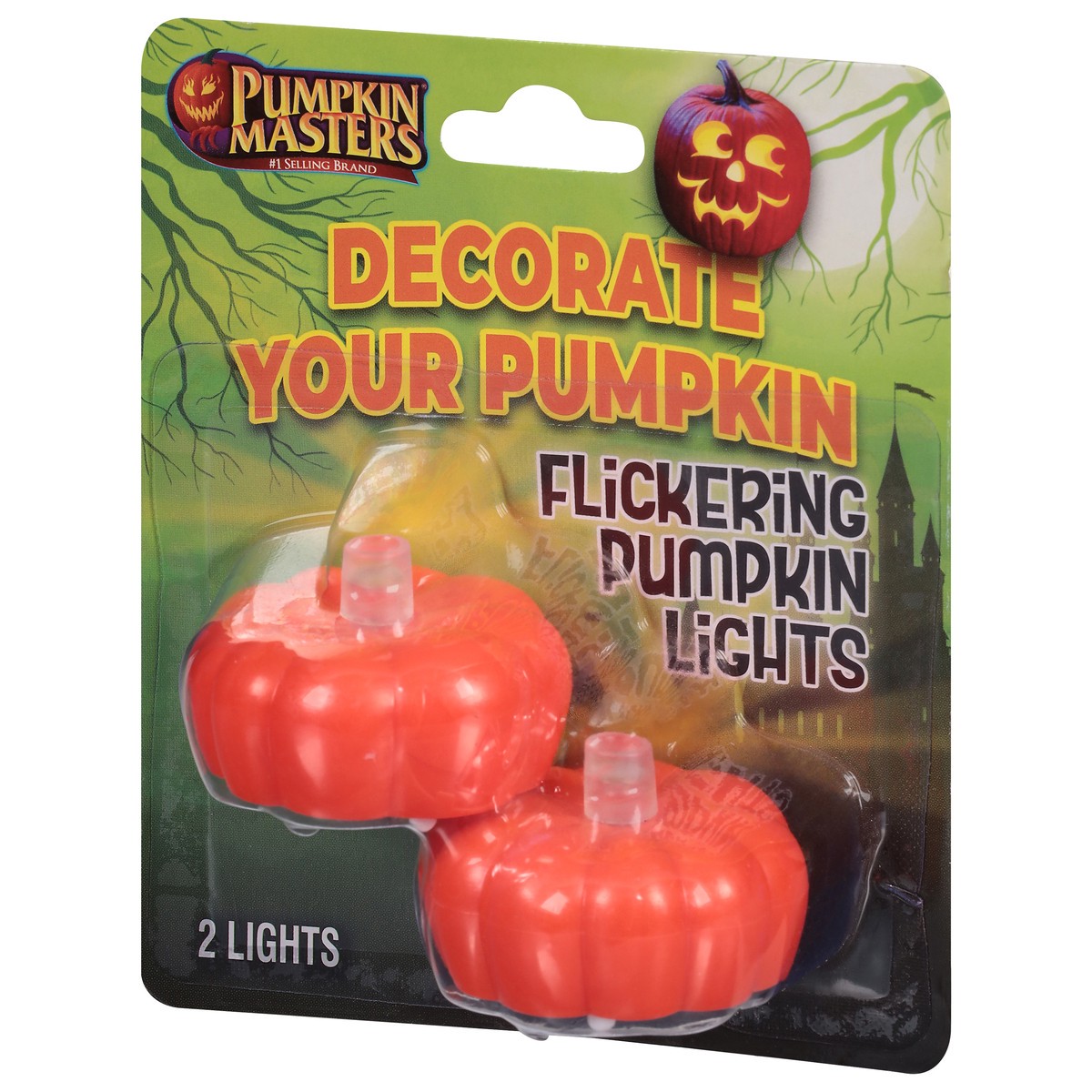 slide 8 of 11, Pumpkin Masters Flickering Pumpkin Lights 2 ea, 5.00w