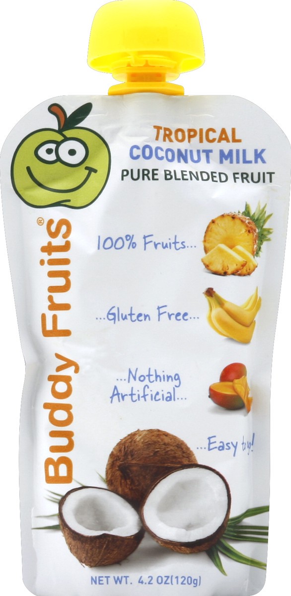 slide 2 of 2, Buddy Fruits s Tropical Coconut Milk Pure Blended Fruit, 4.2 oz