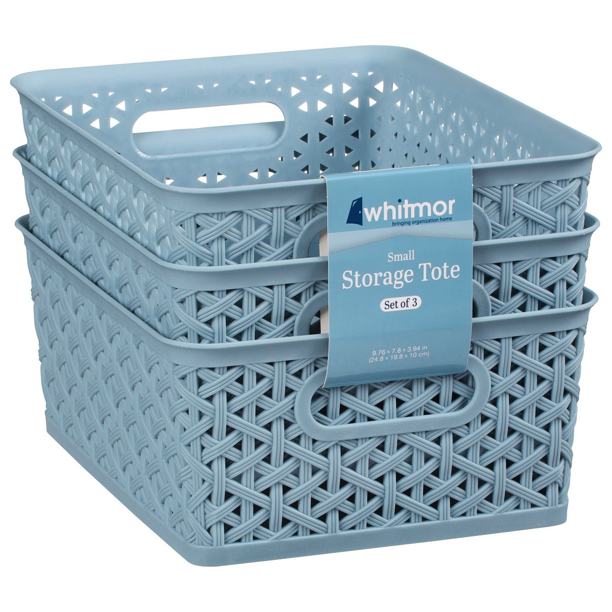 slide 3 of 9, Whitmor Resin Form Small Storage Tote - Arona Blue, 1 ct