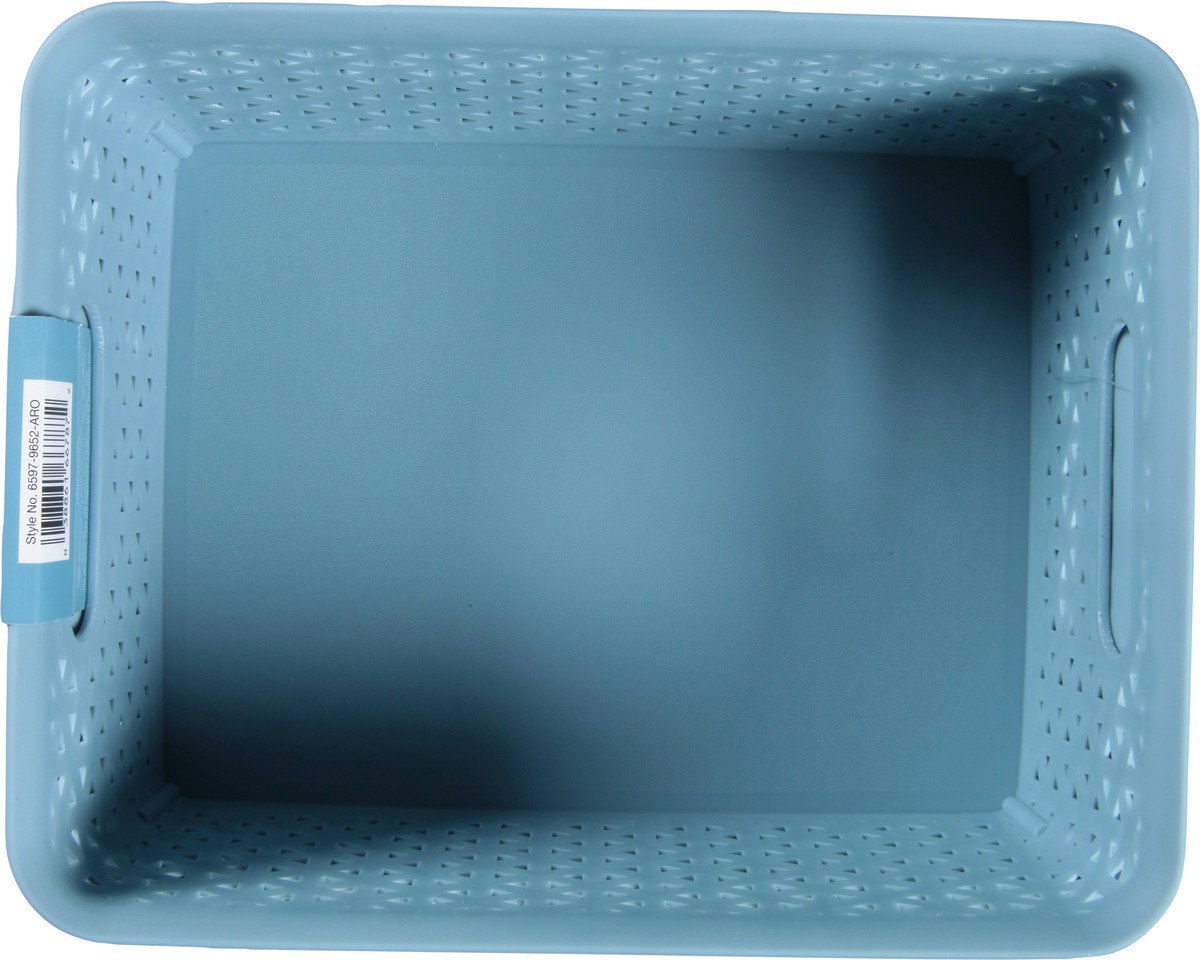 slide 8 of 9, Whitmor Resin Form Small Storage Tote - Arona Blue, 1 ct